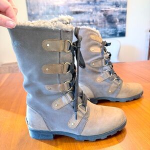SOREL Women’s Emelie Lace Major Brown  Boots US 8.5 EU 39.5 Waterproof Mid Calf